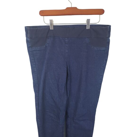 Asos Maternity Jeans 10 Womens Elastic Waist Dark Wash Skinny Leg Bottoms - Picture 2 of 5